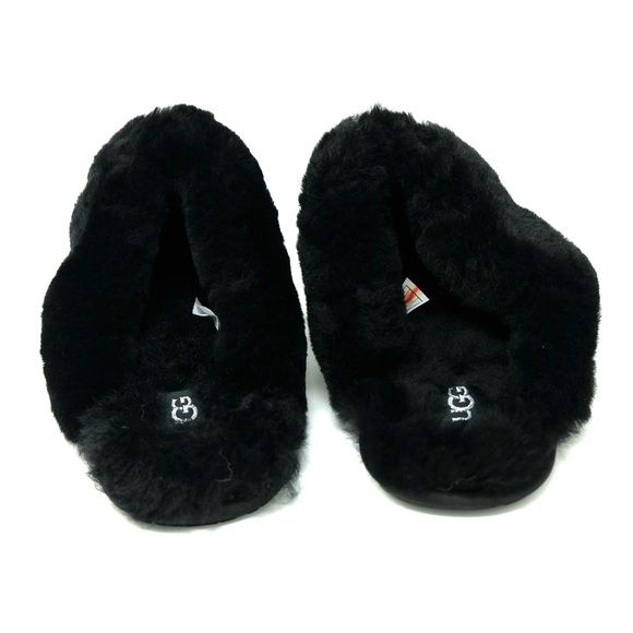 UGG Scuffette II Cosmos Glitter Black Scuff Sheepskin Slippers 🌈 🖤 - Picture 5 of 7